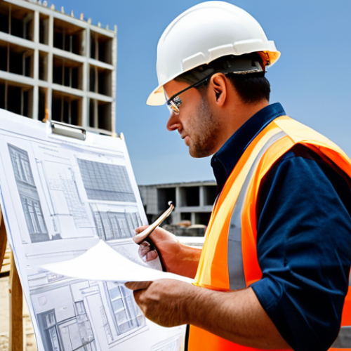 Home 28 **
A civil engineer, fully clothed in professional attire, reviewing blueprints on a construction site with appropriate safety gear. The scene includes workers in the background, all adhering to safety regulations. Soft, natural lighting. Safe for work, appropriate content, family-friendly, perfect anatomy, correct proportions, natural pose, professional setting.
**